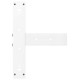 2 db fehér acél bárasztal lábak t-alakú 50x35x(111-112) cm