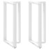 2 db fehér acél bárasztal lábak t-alakú 60x35x(111-112) cm