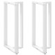 2 db fehér acél bárasztal lábak t-alakú 60x35x(111-112) cm