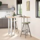 2 db fehér acél bárasztal lábak t-alakú 60x35x(111-112) cm