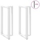 2 db fehér acél bárasztal lábak t-alakú 60x35x(111-112) cm