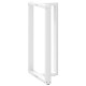 2 db fehér acél bárasztal lábak t-alakú 60x35x(111-112) cm
