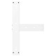 2 db fehér acél bárasztal lábak t-alakú 60x35x(111-112) cm