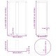 2 db fehér acél bárasztal lábak t-alakú 60x35x(111-112) cm
