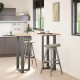 2 db antracit acél bárasztal lábak t-alakú 60x35x(111-112) cm