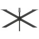 Antracit acél étkezőasztal lábak pók alakú 150x78x(72-73) cm