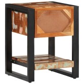 Éjjeli szekrény többszínű 35x34x45 cm tömör fa újrahasznosított