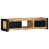Tv szekrény 100x30x25 cm tömör durva fa mango