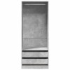 Betonszürke szerelt fa ruhásszekrény 80 x 50 x 200 cm