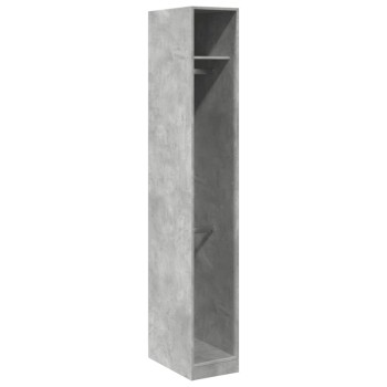 Betonszürke szerelt fa ruhásszekrény 30 x 50 x 200 cm