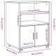 Füstös tölgyszínű szerelt fa kerekes szekrény 60 x 48 x 81 cm