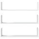3 db fehér forgácslap fali polc 80 x 18 x 18 cm