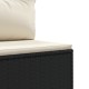 5 részes fekete polyrattan kerti ülőgarnitúra párnákkal