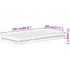 Fehér h2/h3 keménységű habmatrac 80 x 220 cm