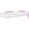 Fehér h2/h3 keménységű habmatrac 90 x 220 cm