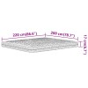 Fehér h2/h3 keménységű habmatrac 200 x 220 cm