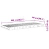 Fehér 7 zónás 20 ild keménységű habmatrac 80 x 220 cm