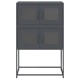 Highboard antracit 68x39x107 cm acél