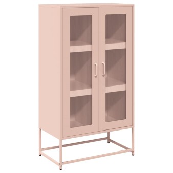 Highboard rózsaszín 68x39x123 cm acél