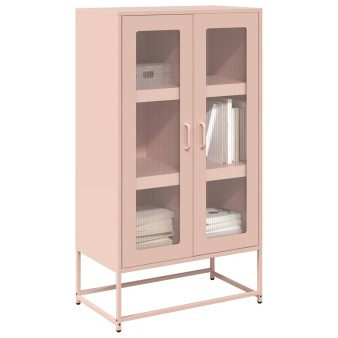 Highboard rózsaszín 68x39x123 cm acél