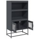 Highboard antracit 68x39x123 cm acél
