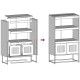 Highboard antracit 68x39x123 cm acél