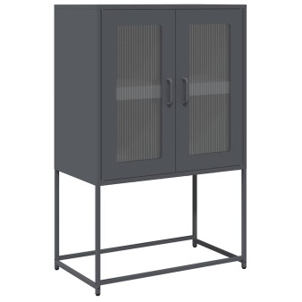 Highboard antracit 68x39x107 cm acél