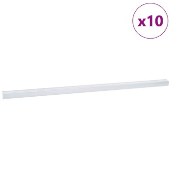 Lépcsőélvédők 10 pcs ezüst 67 x 3.5 x 3 cm alumínium