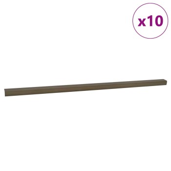 Lépcsőélvédők 10 pcs barna 67 x 3.5 x 3 cm alumínium