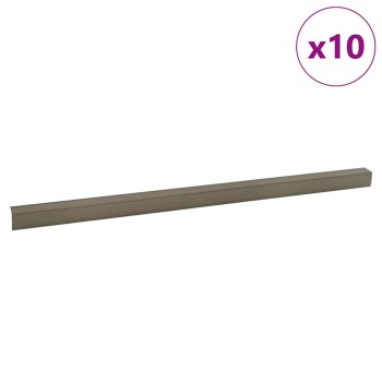 Lépcsőélvédők 10 pcs pezsgőszín 67 x 3.5 x 3 cm alumínium