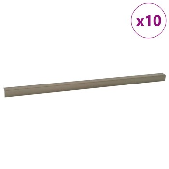 Lépcsőélvédők 10 pcs pezsgőszín 67 x 3 x 2 cm alumínium