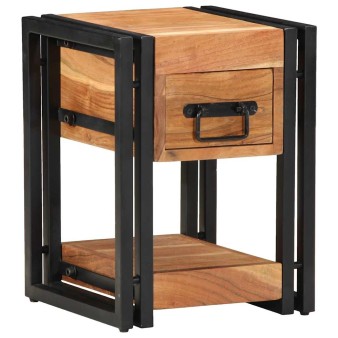 Éjjeliszekrény fiókkal 2 pcs barna 30 x 30 x 40 cm tömör akácfa