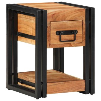 Éjjeliszekrény fiókkal 2 pcs barna 30 x 30 x 40 cm tömör akácfa