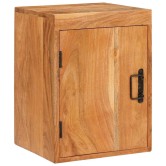 Éjjeli asztal 2 pcs barna 35 x 33 x 48 cm tömör fa akácia