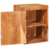 Éjjeli asztal 2 pcs barna 35 x 33 x 48 cm tömör fa akácia