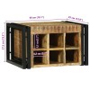 Borágas 2 pcs barna és fekete 46 x 35 x 27,5 cm tömör mangófát