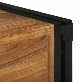 Borágas 2 pcs barna és fekete 46 x 35 x 27,5 cm tömör akácfa