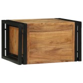 Borágas 2 pcs barna és fekete 46 x 35 x 27,5 cm tömör akácfa