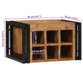 Borágas 2 pcs barna és fekete 46 x 35 x 27,5 cm tömör akácfa