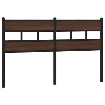 Barna tölgy színű acél és szerelt fa csere fejtámla 140 cm