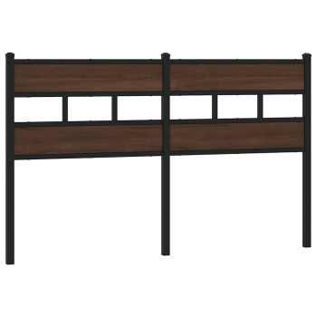 Barna tölgy színű acél és szerelt fa csere fejtámla 140 cm
