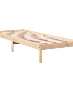 Tömör fenyőfa extra hosszú ágykeret matrac nélkül 100 x 220 cm