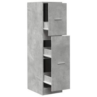 Betonszürke szerelt fa patikaszekrény 30 x 41 x 118 cm