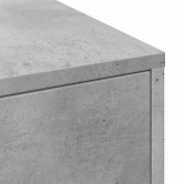 Betonszürke szerelt fa görgős keskeny fürdőszobaszekrény