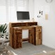 Antik fa színű szerelt fa íróasztal led-ekkel 120 x 55 x 91 cm