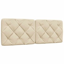 Krémszínű szövet fejtámla párna 140 cm