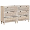 Széf 2 pcs fehér 120 x 33,5 x 75 cm tömör mangófa