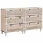 Széf 2 pcs fehér 120 x 33,5 x 75 cm tömör mangófa
