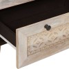 Széf 3 pcs fehér 180 x 33,5 x 75 cm tömör mangófa