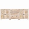 Széf 3 pcs fehér 180 x 33,5 x 75 cm tömör mangófa